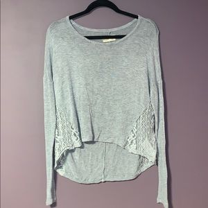 Hollister XS Grey Long Sleeve Light Sweater